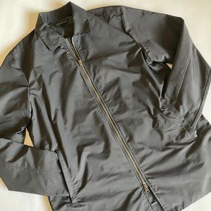 Theory black zip front jacket size large